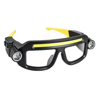 🔦 Rechargeable LED Headlamp Glasses ✨ Hands-Free Lighting with Wave Control!
