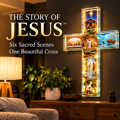 🙏✝️ Jesus Story Cross Lamp – A Gift of Faith, Hope & Love ✨