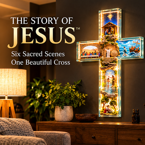 🙏✝️ Jesus Story Cross Lamp – A Gift of Faith, Hope & Love ✨