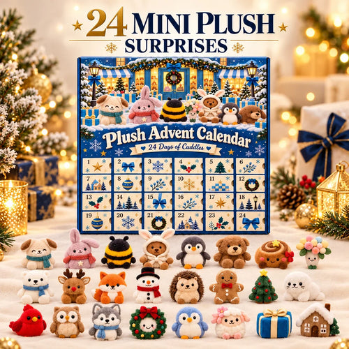 🧸24-Day Christmas Plush Advent Calendar – 24 Mini Plush Surprises
