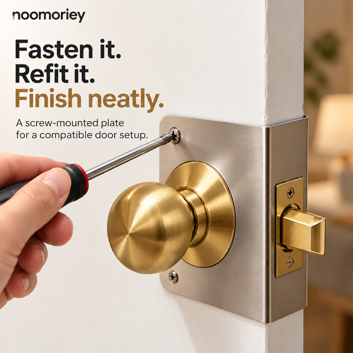 Door Lock Repair Plate – Cover Damaged Lock Areas & Refresh Your Door’s Finish ✨