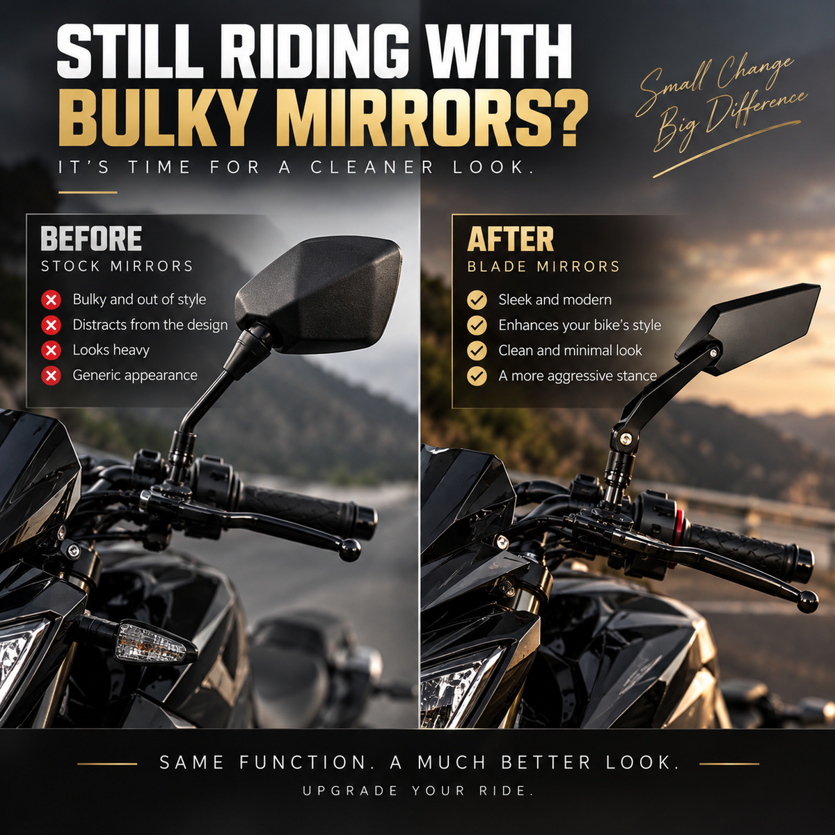 Rotating Adjustable Motorcycle Rearview Mirror
