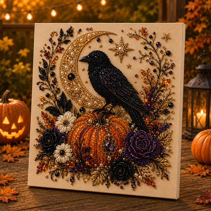 👻✨ Halloween Pearl Art DIY Kit – 3D Spooky Fall Craft & Home Decor