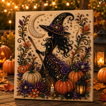 👻✨ Halloween Pearl Art DIY Kit – 3D Spooky Fall Craft & Home Decor