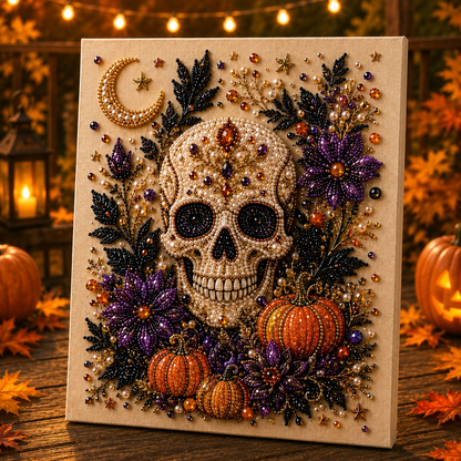 👻✨ Halloween Pearl Art DIY Kit – 3D Spooky Fall Craft & Home Decor