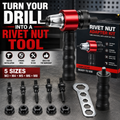 🔧 Drill-Powered Rivet Nut Adapter Kit – M3 to M8