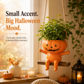 Swinging Pumpkin Planter – Cute Halloween Hanging Plant Pot