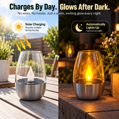 Solar Flickering Candle Lights – Flameless Outdoor Patio & Garden Decor
