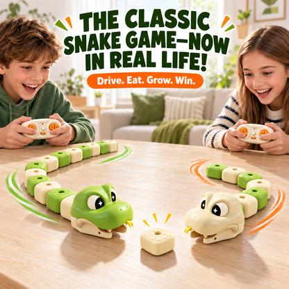 Remote-Control Magnetic Snake Battle Game – 2-Player Eat, Grow & Race Challenge for Kids