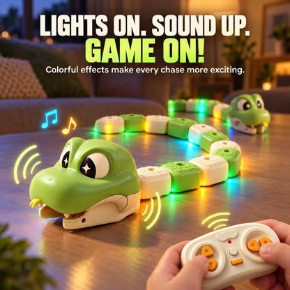 Remote-Control Magnetic Snake Battle Game – 2-Player Eat, Grow & Race Challenge for Kids