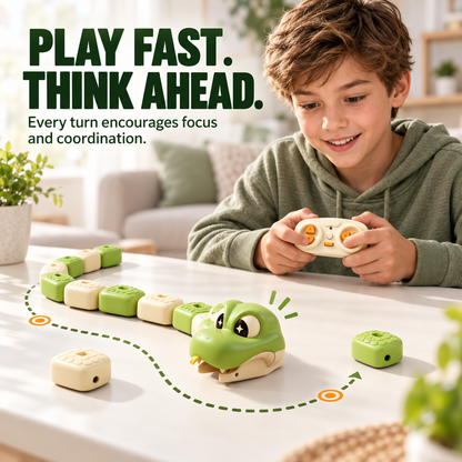 Remote-Control Magnetic Snake Battle Game – 2-Player Eat, Grow & Race Challenge for Kids