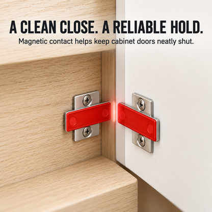 Ultra-Thin Magnetic Cabinet Door Catch – 3.5mm Hidden Steel Closure for Cabinets & Wardrobes