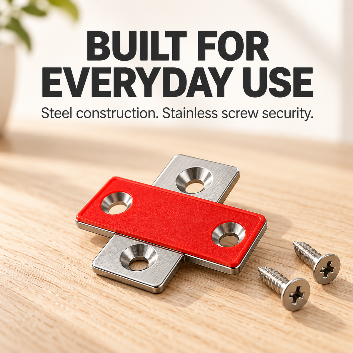Ultra-Thin Magnetic Cabinet Door Catch – 3.5mm Hidden Steel Closure for Cabinets & Wardrobes