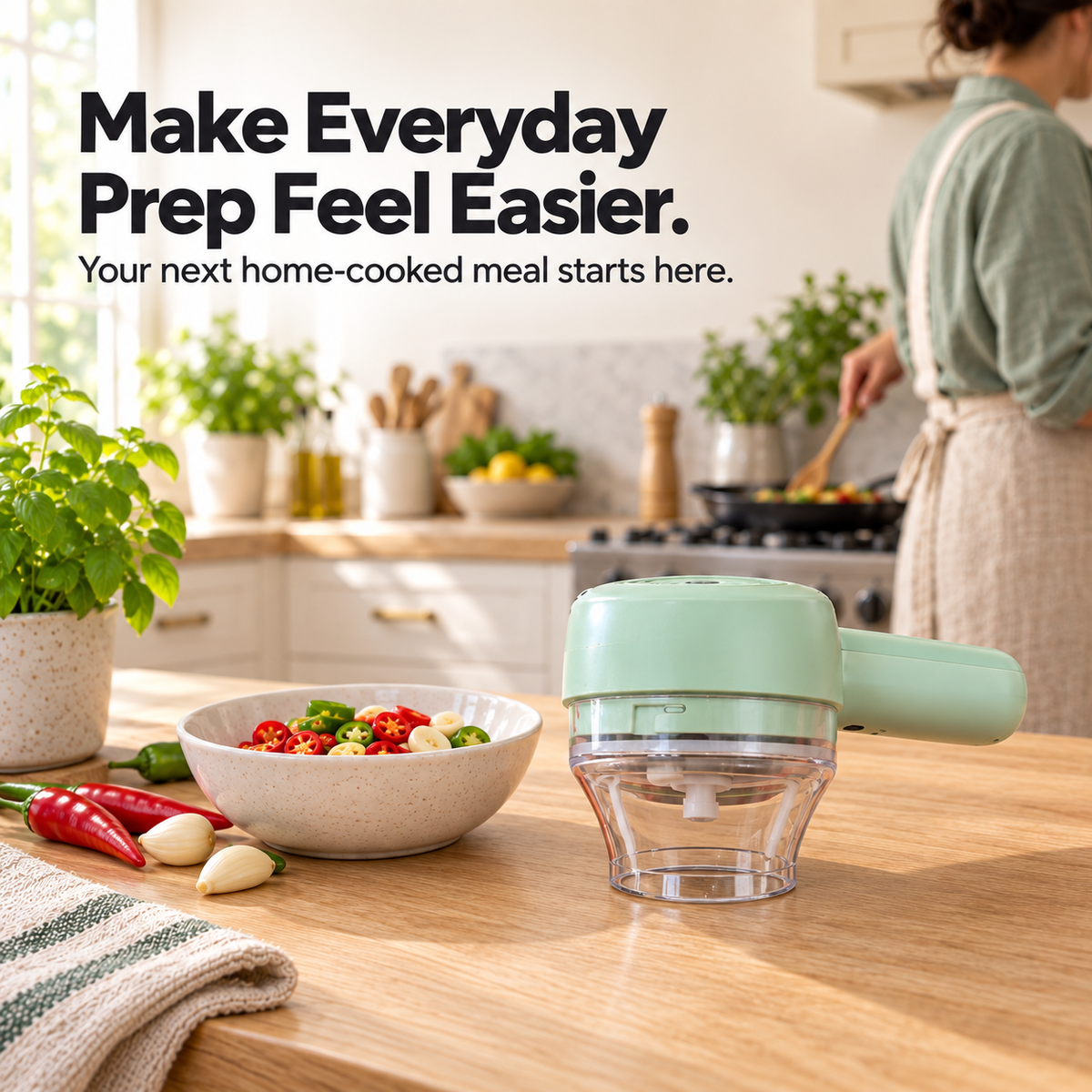 Cordless Electric Vegetable Cutter – Slice & Chop with Ease