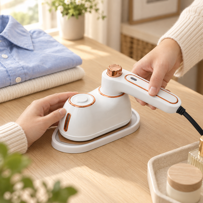 Mini Travel Iron with Fine Mist Spray & Rotating Handle
