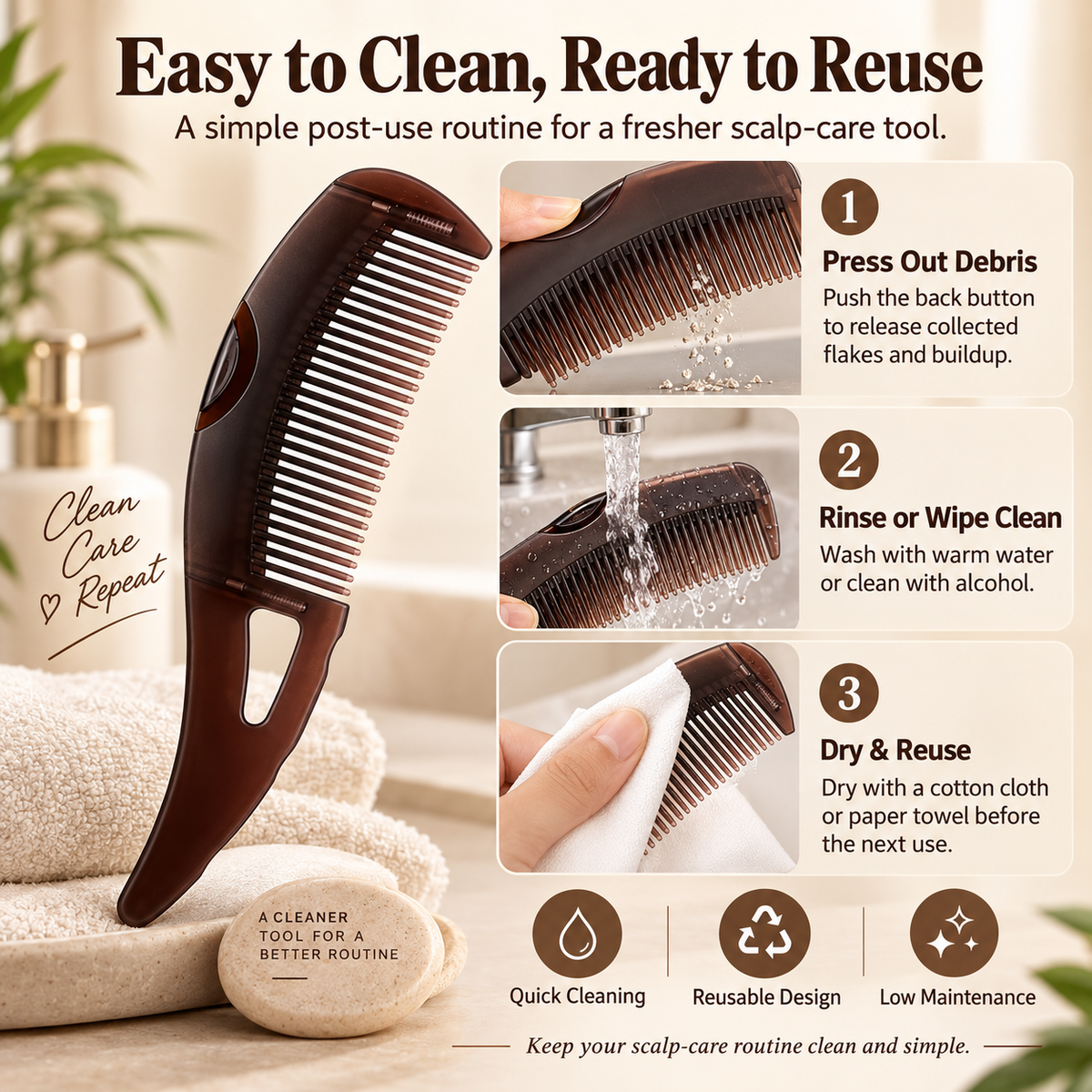 ScalpSweep™ Deep-Clean Comb