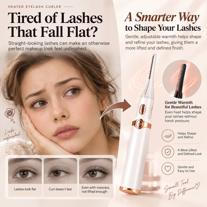 ✨ Rechargeable Heated Eyelash Curler – Lift & Shape with 3 Heat Settings