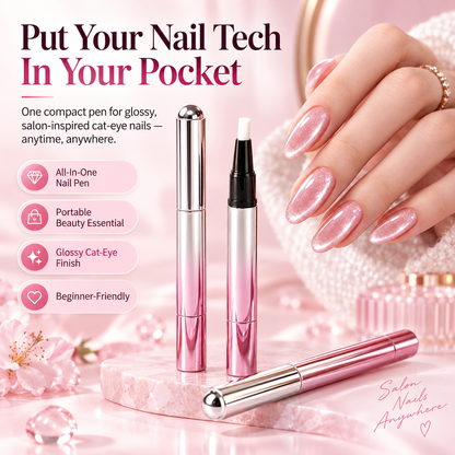 💅 All-in-One Cat-Eye Nail Gel Pen – Easy DIY Salon-Look Nails