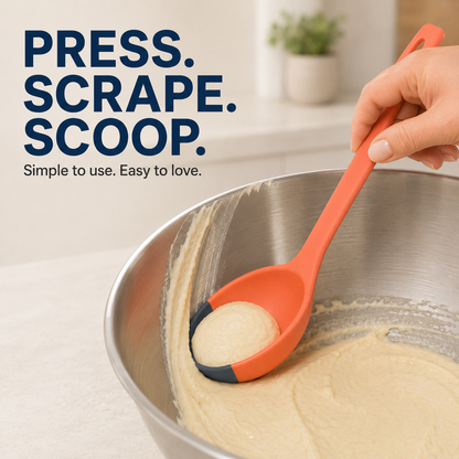 🥄 2-in-1 Flexible Kitchen Scoop & Scraper