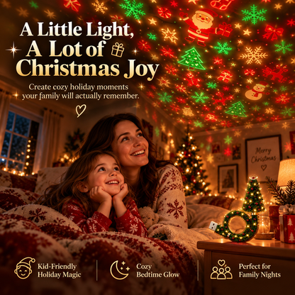 🌲Christmas Projection Light – 6+ Festive Designs USB Holiday Room Decor