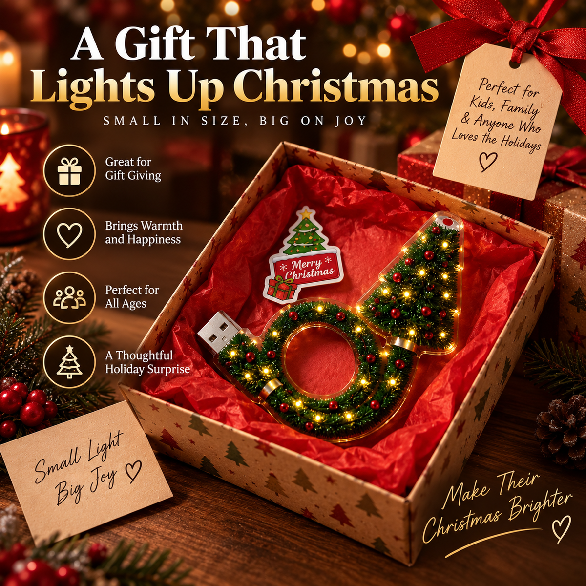 🌲Christmas Projection Light – 6+ Festive Designs USB Holiday Room Decor