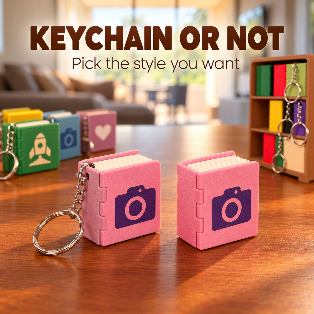 📸 Personalized Mini Photo Book Keychain – Carry Your Favorite Memories Everywhere