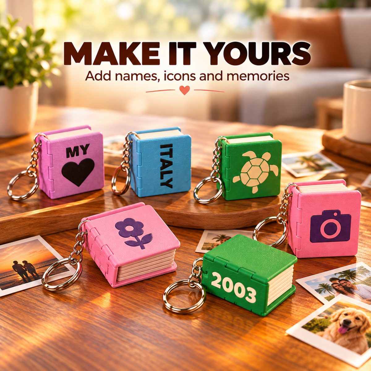 📸 Personalized Mini Photo Book Keychain – Carry Your Favorite Memories Everywhere