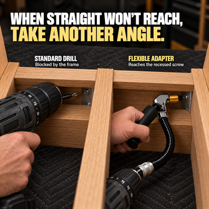 Flexible Right-Angle Drill Adapter for Tight Spaces