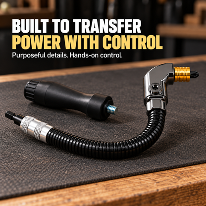Flexible Right-Angle Drill Adapter for Tight Spaces