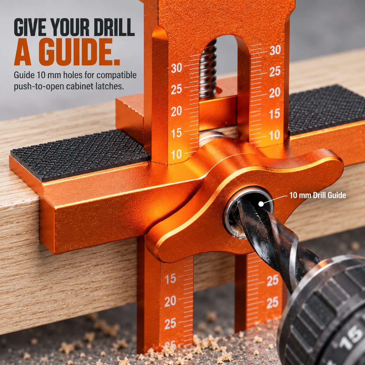 2-in-1 Cabinet Door Support & Drill Guide — Your Extra Hand for Easier Installation