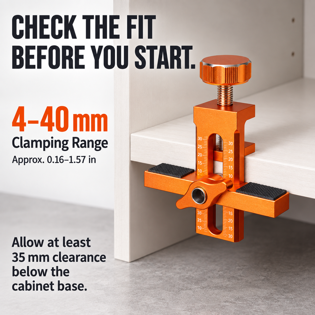 2-in-1 Cabinet Door Support & Drill Guide — Your Extra Hand for Easier Installation