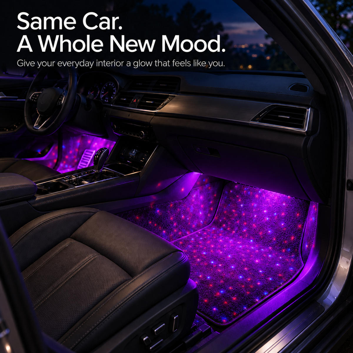 Give Your Car a Glow-Up ✨ RGB Interior Lights with Music Sync & App Control