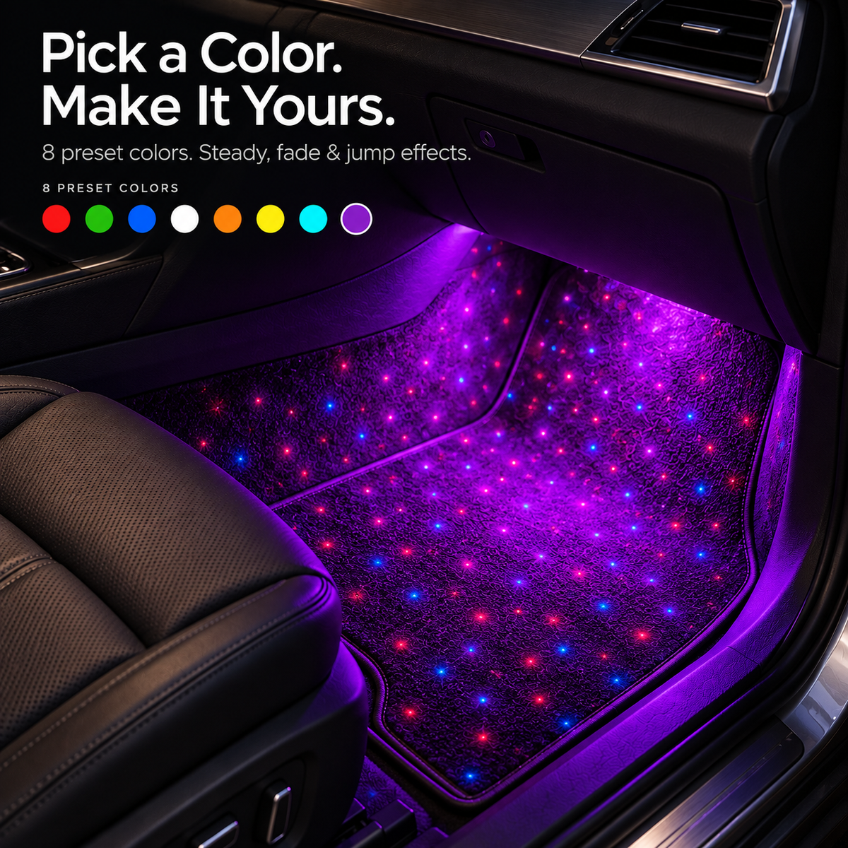 Give Your Car a Glow-Up ✨ RGB Interior Lights with Music Sync & App Control