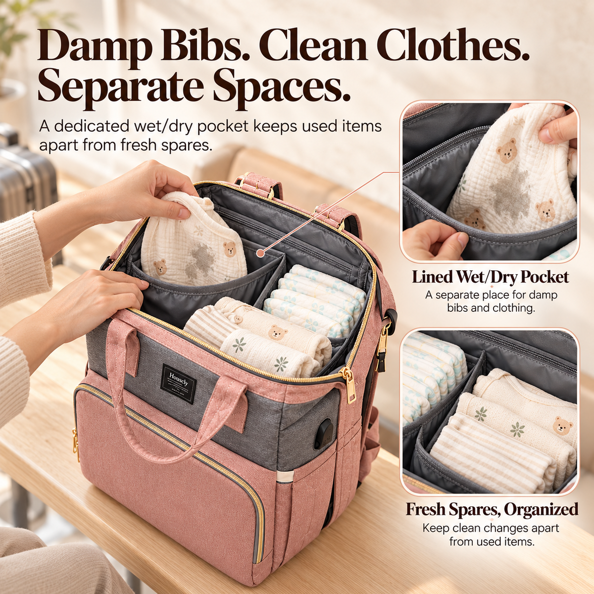 One Bag. Easier Days Out. — 25L Diaper Backpack with Fold-Out Changing Station