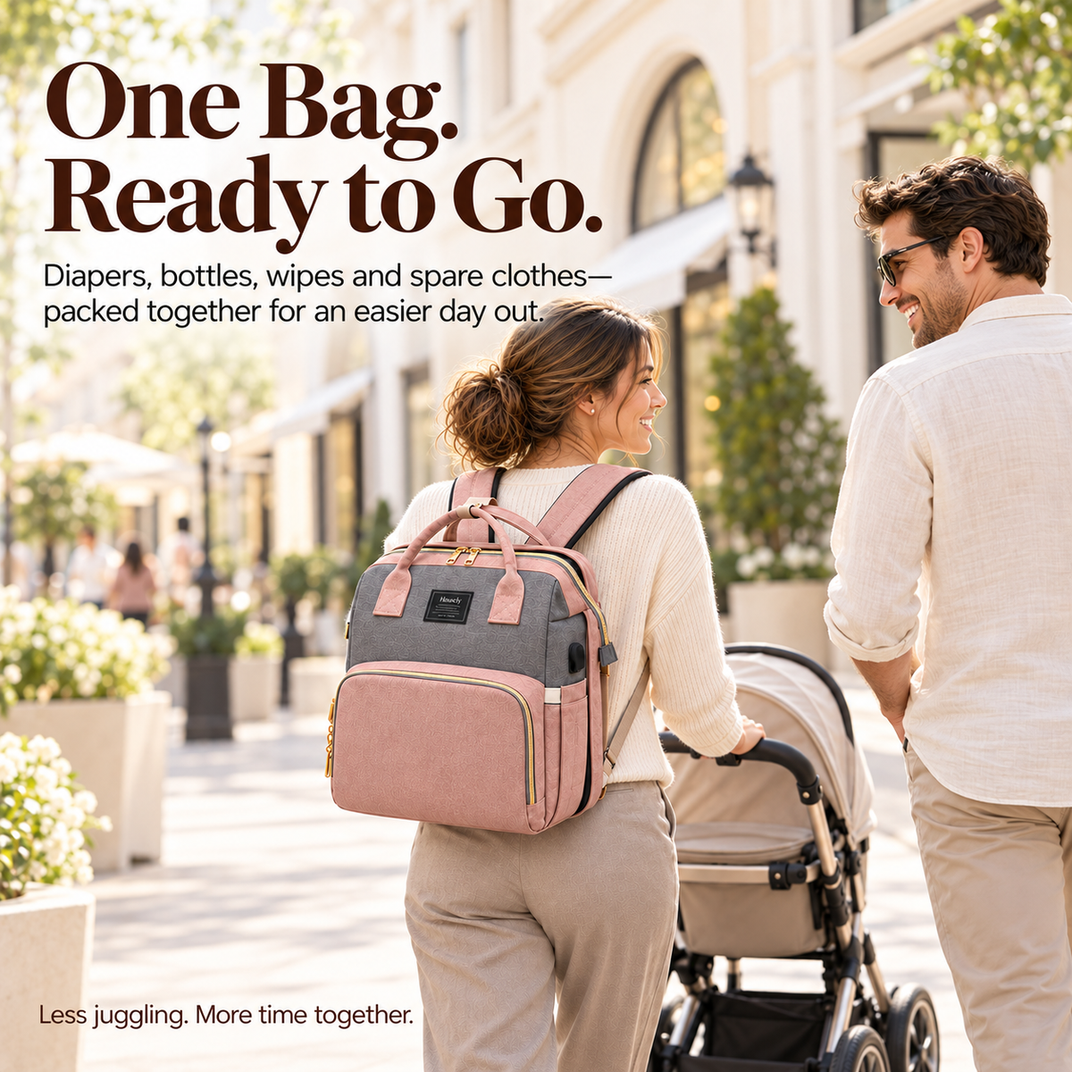 One Bag. Easier Days Out. — 25L Diaper Backpack with Fold-Out Changing Station