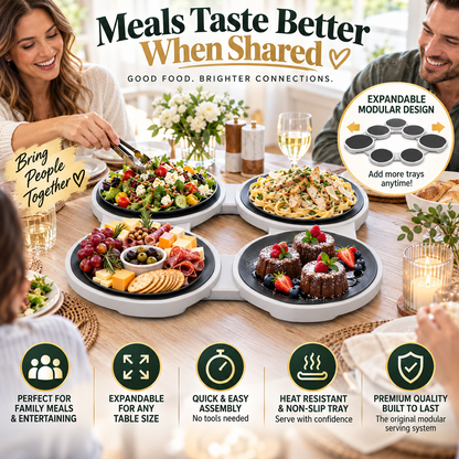 🍽️✨ Share & Spin – Expandable Lazy Susan Turntable for Dining Tables