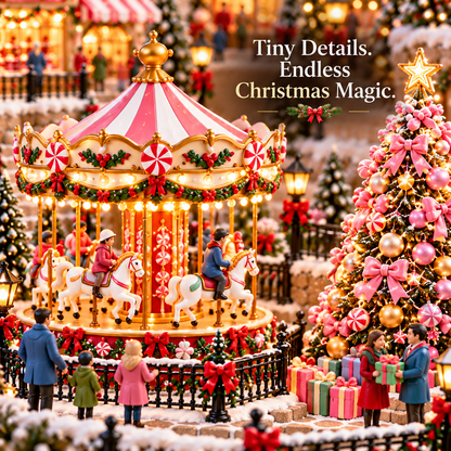 🎄✨ Enchanted Candy Market Village – Lighted Christmas Holiday Display 🍭