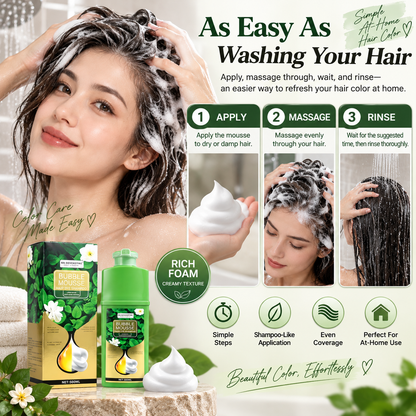 Herbal Bubble Hair Color Shampoo – Easy Gray Coverage at Home