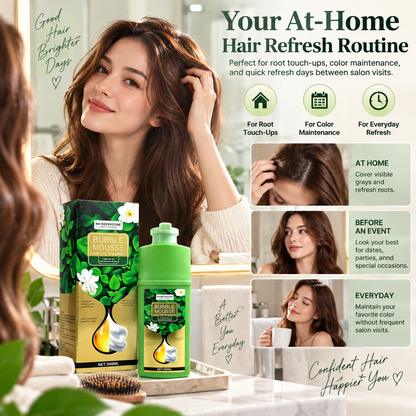 Herbal Bubble Hair Color Shampoo – Easy Gray Coverage at Home