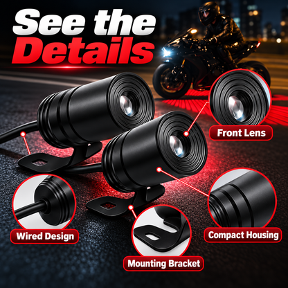 🏍️ Dual Motorcycle Laser Projector Lights – Ground Projection Kit