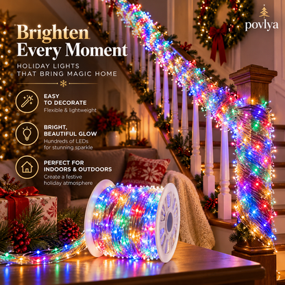 ✨ USB-Powered LED Cluster Christmas Lights 🎄 8 Modes, Remote Control & Multicolor or Warm White