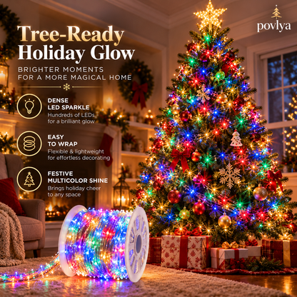 ✨ USB-Powered LED Cluster Christmas Lights 🎄 8 Modes, Remote Control & Multicolor or Warm White
