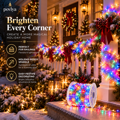 ✨ USB-Powered LED Cluster Christmas Lights 🎄 8 Modes, Remote Control & Multicolor or Warm White