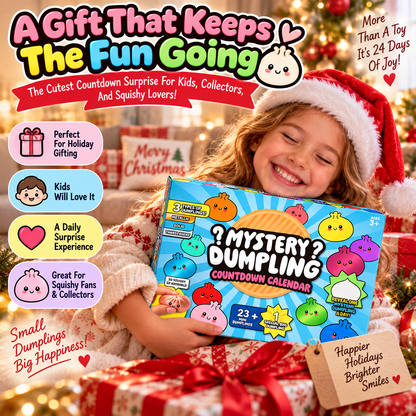 🥟 Mystery Dumpling 24-Day Countdown Calendar – 23 Mini Squishies + 1 Big Surprise