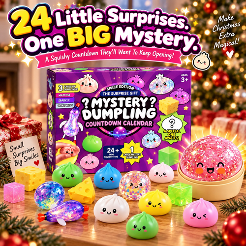 Mystery Dumpling 2026 Space Edition-24 Mini Squishy Surprises + 1 BIG Mystery Dumpling Countdown Calendar