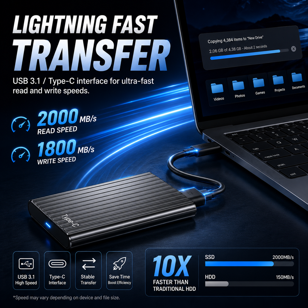 🏆16TB Large-Capacity Portable Mini SSD