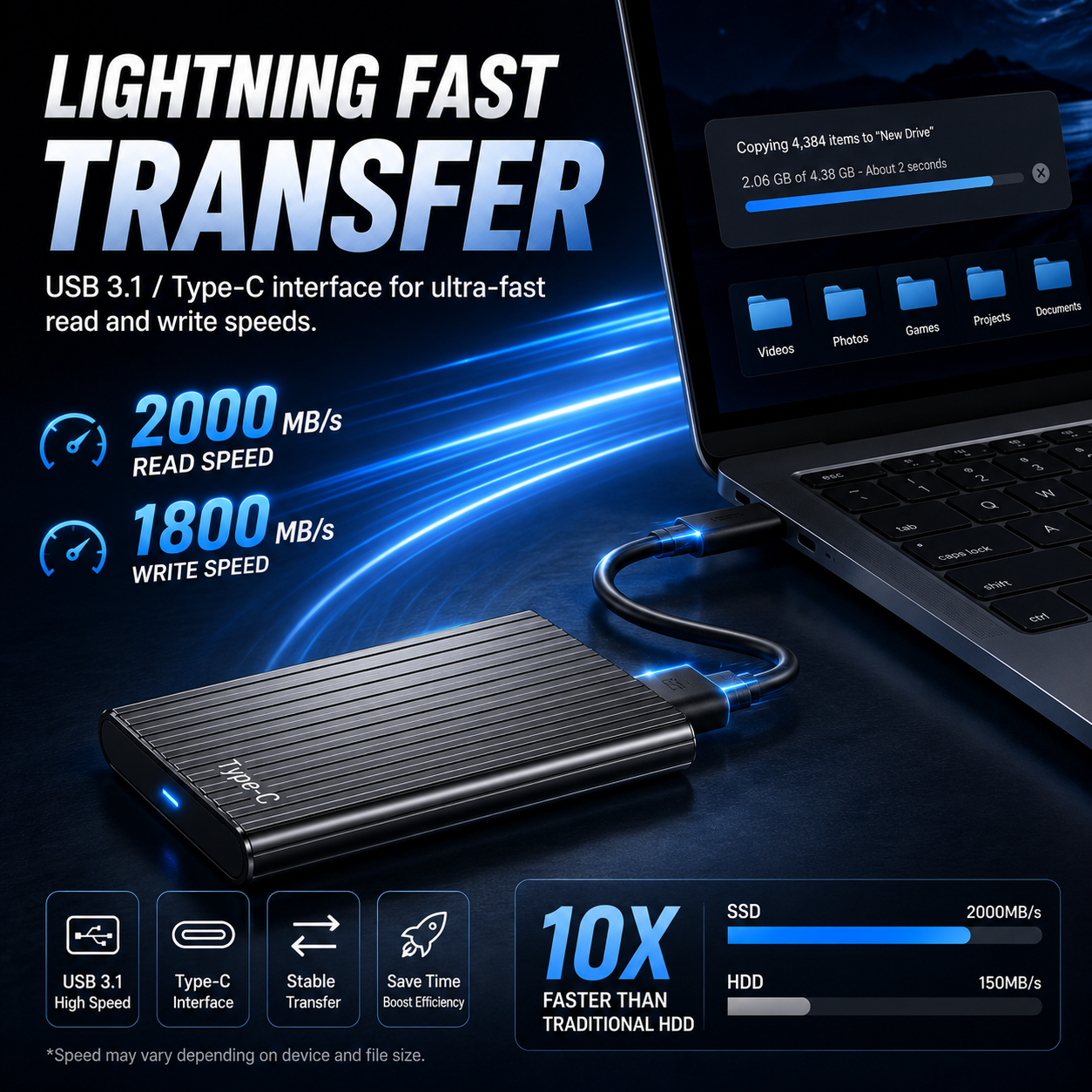 🏆16TB Large-Capacity Portable Mini SSD