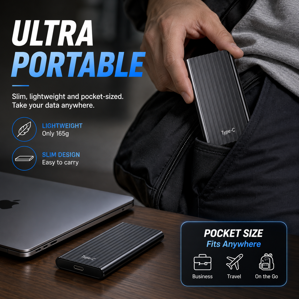 🏆16TB Large-Capacity Portable Mini SSD