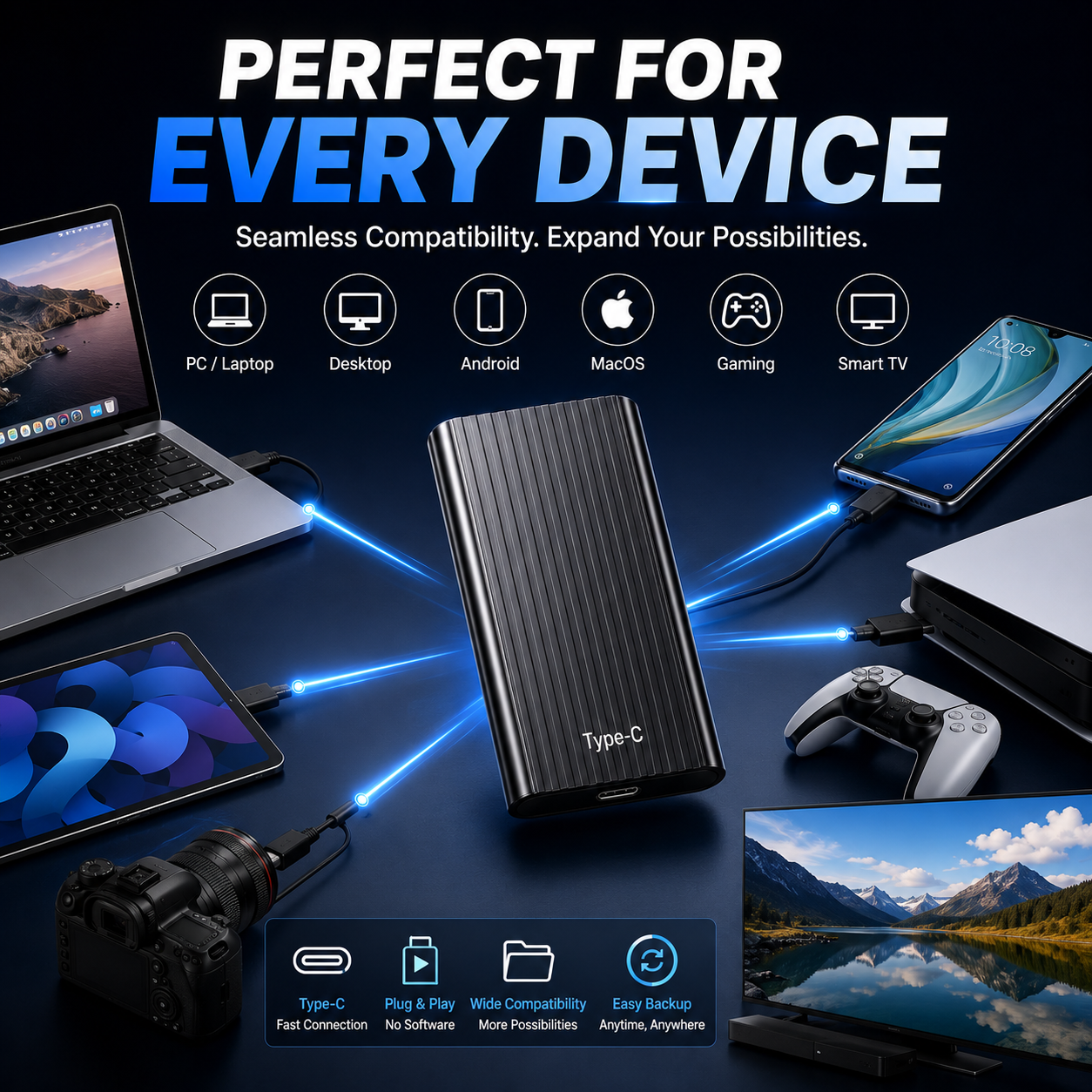 🏆16TB Large-Capacity Portable Mini SSD
