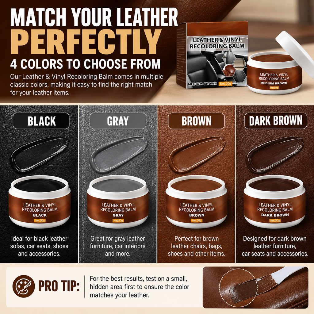 💞 Leather Repair Paste – Fills scratches & scuffs, restores texture